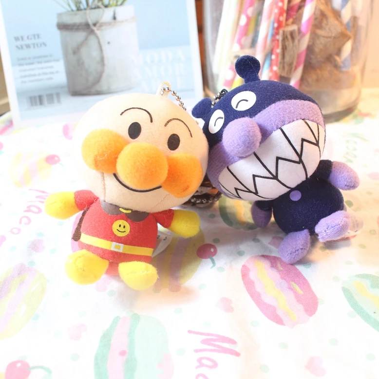 Милый плюшевый брелок аниме Anpanman Baikinman Dokin Chan Plushie Kawaii детские игрушки для