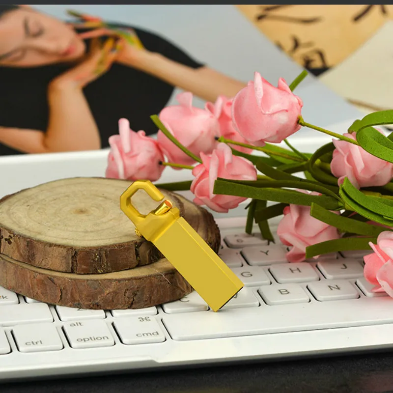 USB флеш-накопитель 4 ГБ 8 16 32 водонепроницаемый металлическая флешка подарок OEM на