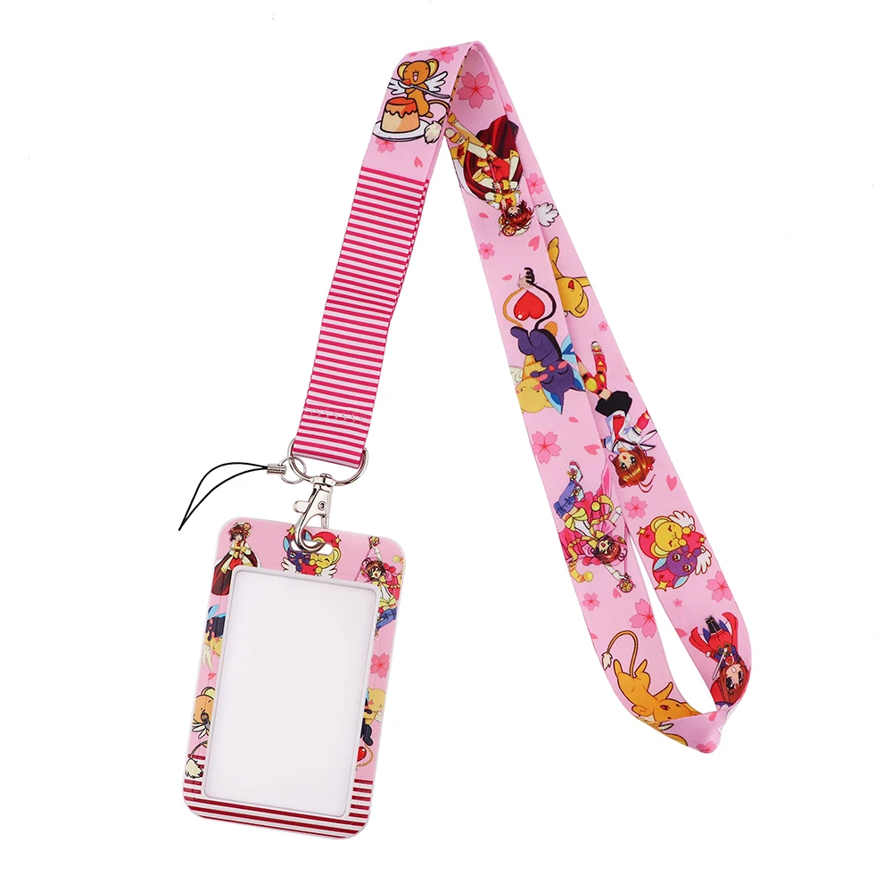 

JF0276 Anime Girls Lanyards Keychain ID Card Passport Gym USB Cellphone Rope Neck Straps Key Ring Badge Holder