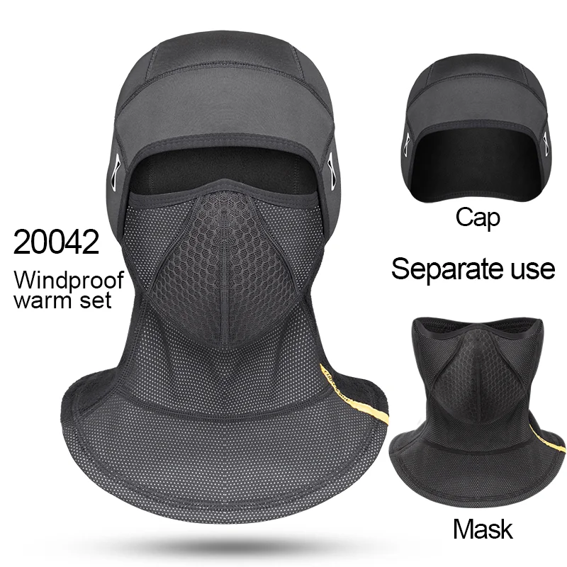 2004002-20042 Coolсмена велосипедная маска зимняя ветрозащитная эластичная велосипедная полумаска для лица грелка для шеи защита ушей велосипедная маска для лица для катания на лыжах и бега - Цвет: 2004002-20042