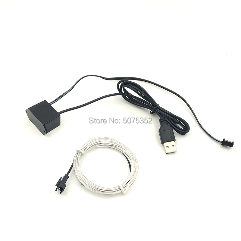 GZYUCHAO EL 2.3mm Flexible Wire Rope Tube 5VUSB Steady On Glow Neon Light Lamp Waterproof Led Strip For Computer Stage Decor |