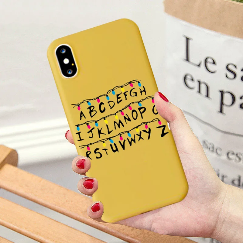 -6 Чехол Stranger Things с рождественскими огнями для iphone 7, 6 S, 8 Plus, X, XS, XR, XS, MAX 11, мягкий матовый Силиконовый чехол для телефона, задняя крышка, чехол - Цвет: -6