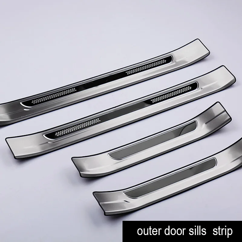 Vtear для Toyota RAV4 RAV 4 2013-2019 аксессуары нержавеющая сталь внутри порога протектор