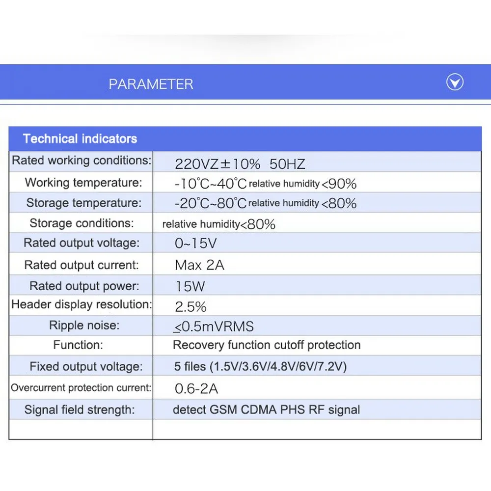 Регулируемый источник питания 1502DD+ 15V 2A AC к DC 15W регулируемый ток для ремонта мобильных телефонов тест мощности