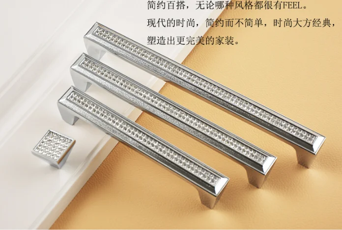 24K реальные золотые или хромированные Чешские Хрустальные Ручки для ящиков шкафа