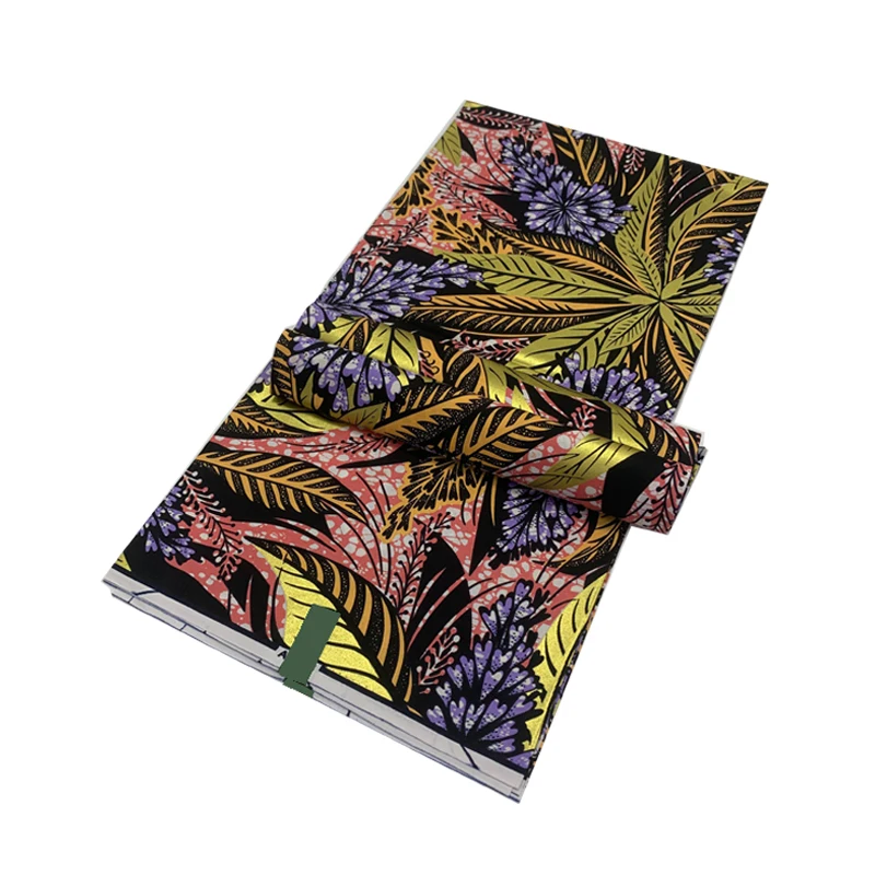 

Veritable High Quality Dress Materials For Sewing 100%Cotton Nigerian Style Golden Wax Dye Prints Fabric By The Yards G-W 117