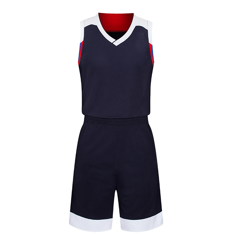 Мужской синий баскетбольный набор комплекты униформы спортивная одежда детские