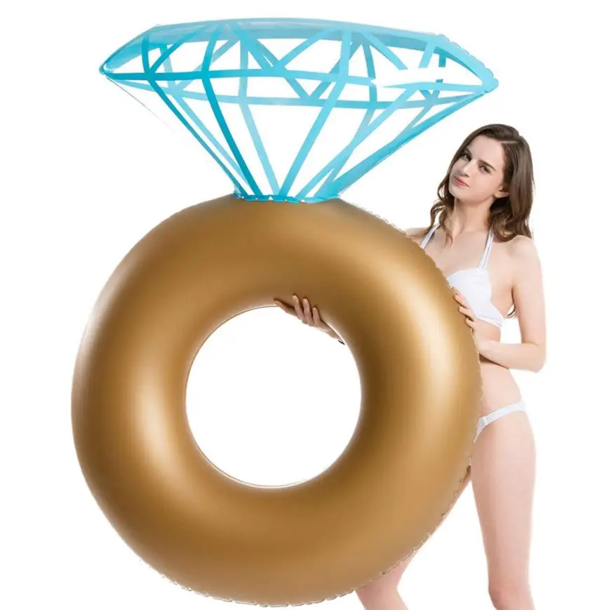 

Adults Swim Ring Unisex Finger Ring Shape Life Ring Inflatable Float Seat for Swimming Pool Water Park