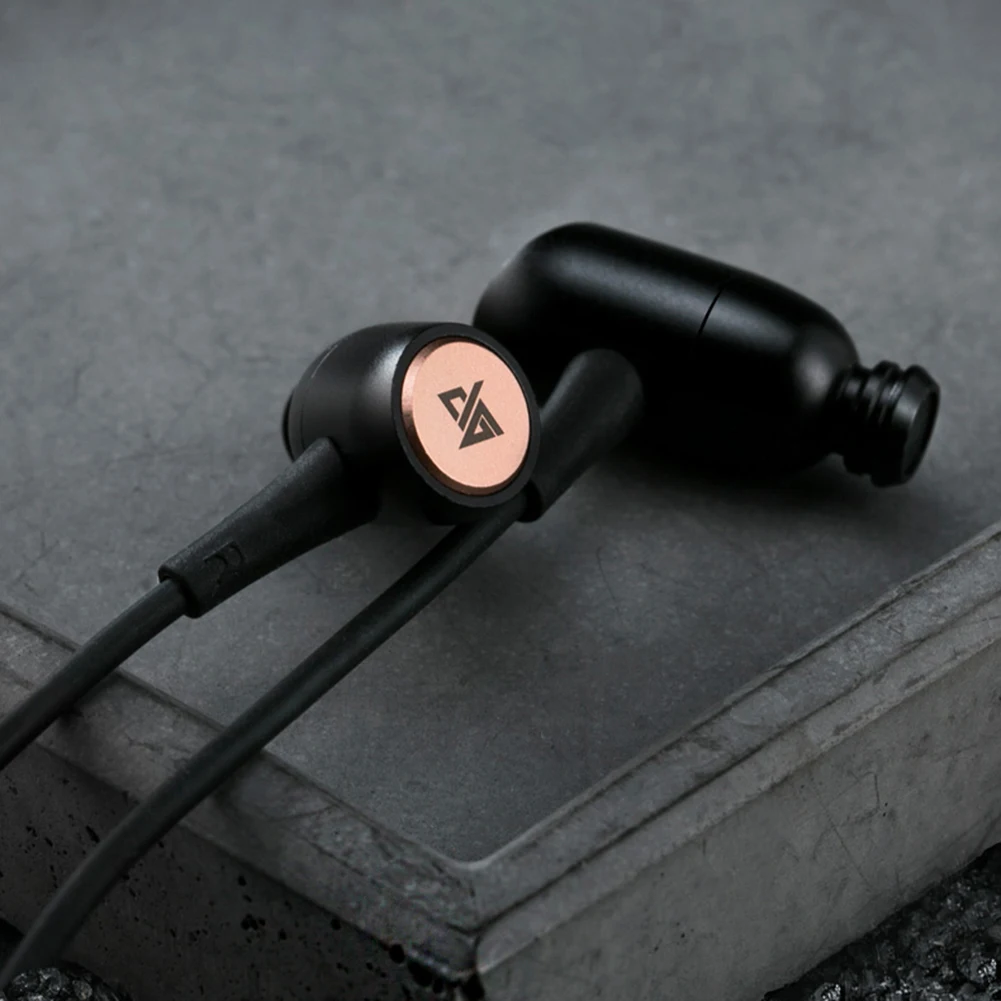 New AUGLAMOUR T200 Headphone Light HiFi music Wired Earphones Metal copper In-ear Earbuds Headset with Mic | Электроника