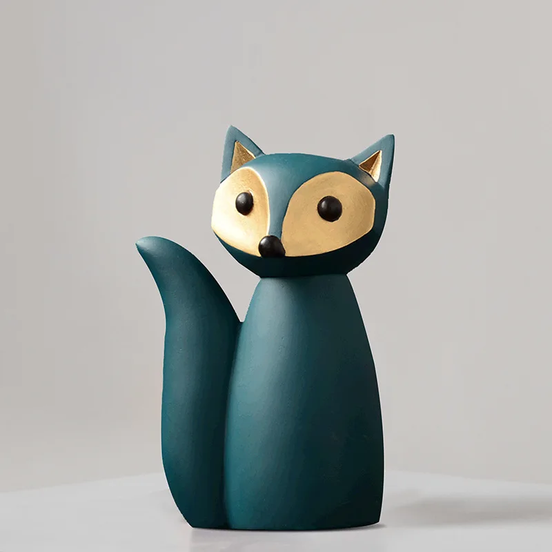 Nordic Creative Animal Rabbit Decoration Resin Crafts Living room Sample TV cabinet Desktop Home Accessories Sculpture Gift | Дом и сад