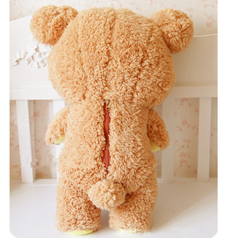55/75cm Giant Rilakkuma Bear Plush Toys Life Size Relax Pillow Dolls Soft Stuffed Animals Valentine&amp#39s Day Girlfriend Gif | Игрушки и