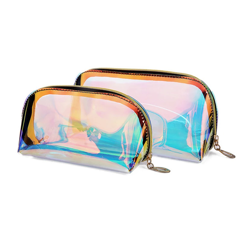 Litthing New Laser Makeup Pouch Waterproof TPU Material Cosmetic Bag For Female Transparant Case Jelly |