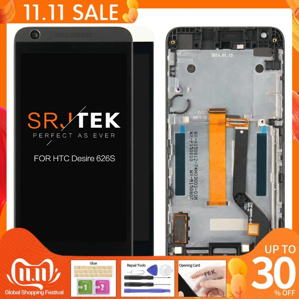 Srjtek экран для HTC Desire 626S ЖК-дисплей сенсорный дигитайзер Сенсорное стекло 5 "D626S