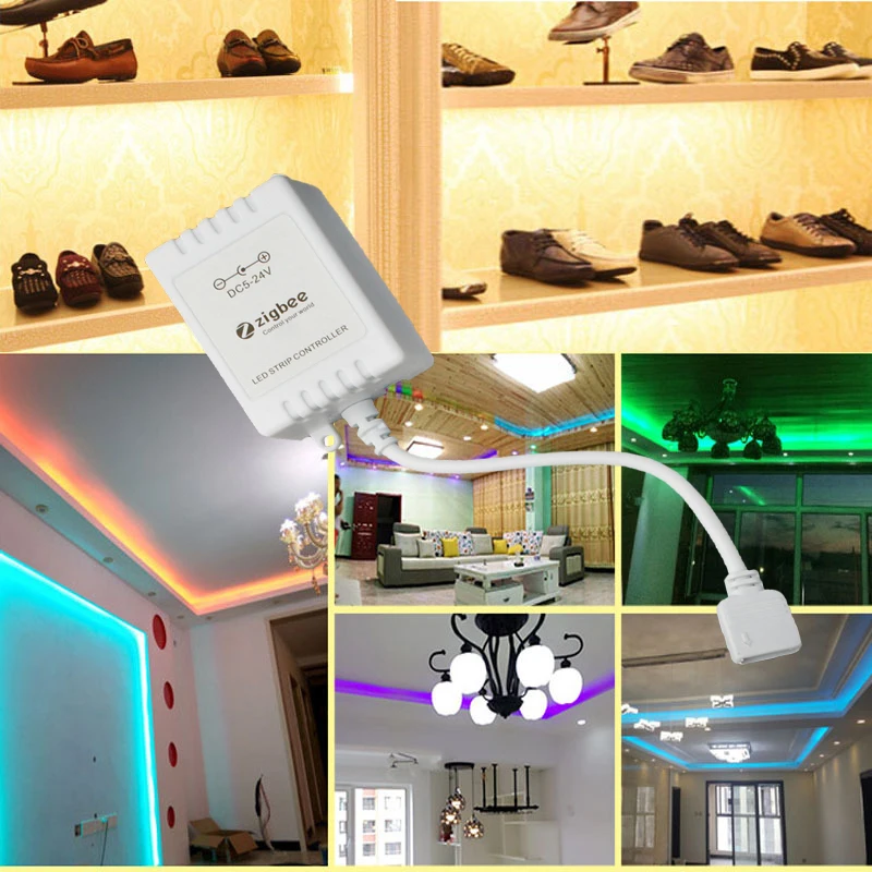 Tuya светодиодные полосы Zigbee Управление Светильник с декоративным ремешком и
