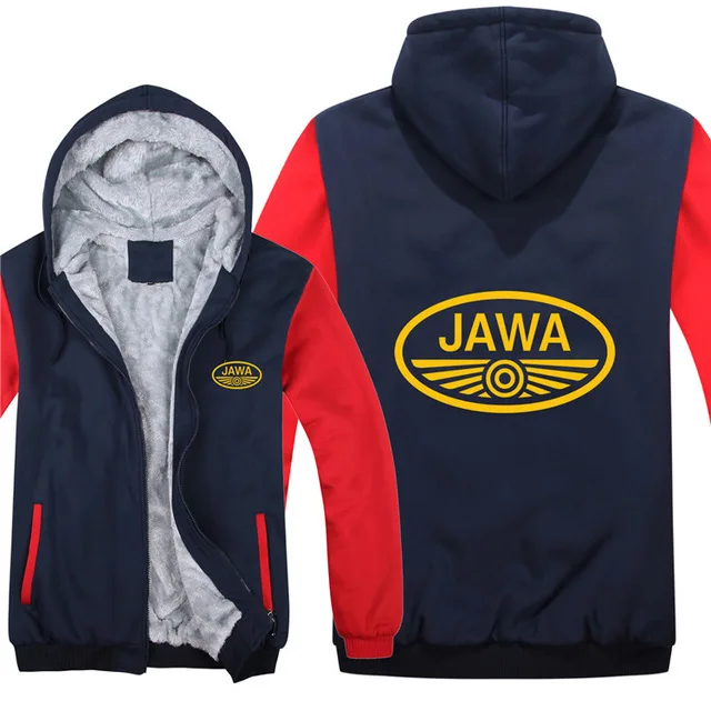

Winter for Jawa Motorcycle Hoodies Jacket Fashion Pullover Man Coat Wool Liner Fleece Jawa Sweatshirts Coat G