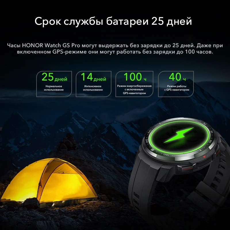 Honor Watch GS Pro Смарт Часы Мужские 48мм AMOLED Экран Умные Измерение Кислорода В Крови Sport