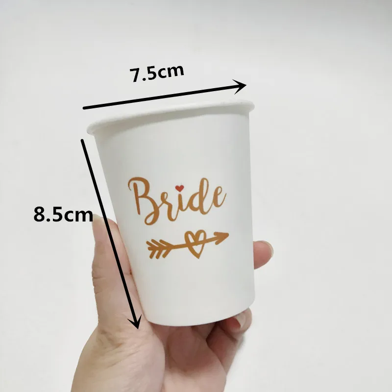 10pcs Wedding Decoration Disposable Cup Team Bride/groom Gift Party Fun Hen Bachelor Party-C | Дом и сад