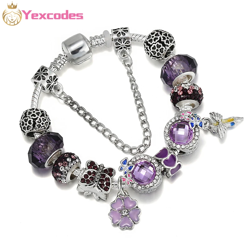 

Future Dream Crayon wing Charms Women Children Bracelets European American Popular Temperament Purple Female Brand Bracelets