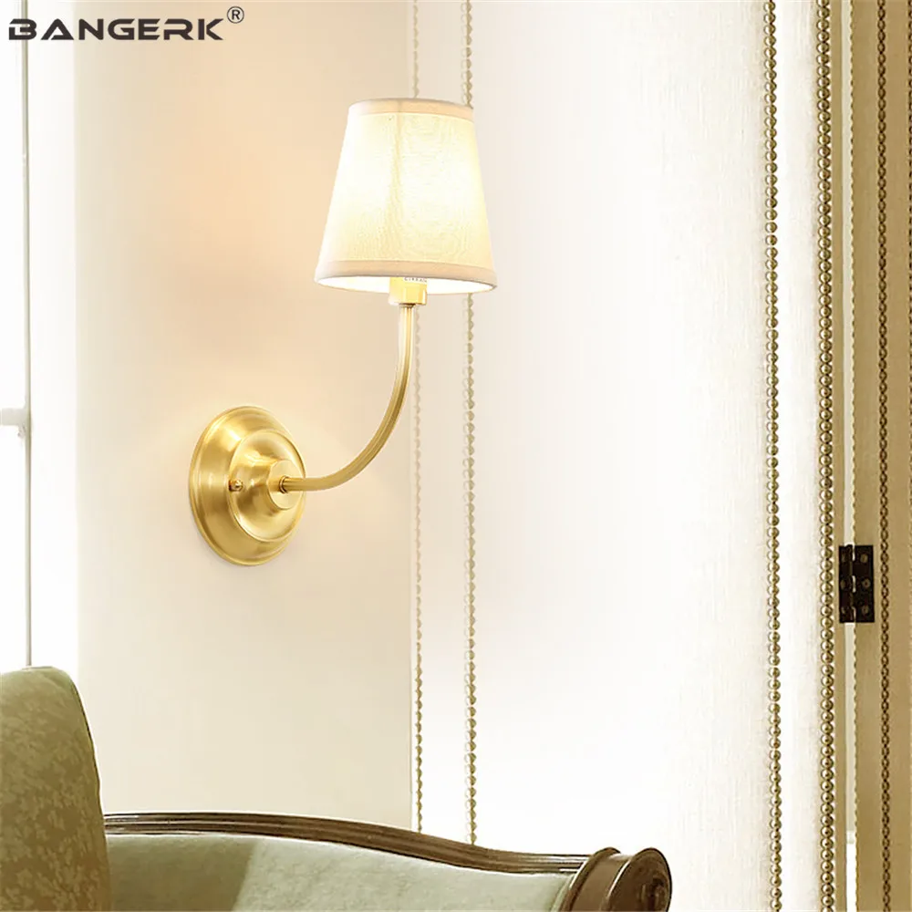 Светодиодный настенный светильник в американском стиле современное медное бра