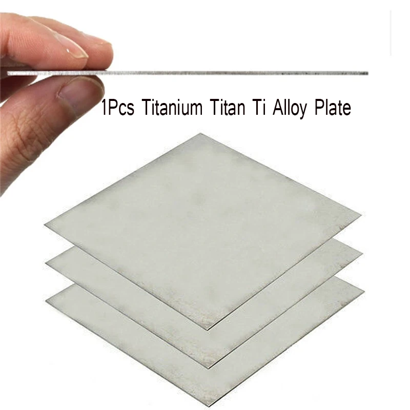 1Pcs Titanium Sheet High Hardness 0.3mm- 4mm Ti Titanium Plate Sheet 100X100/100X150/150X150/200X200