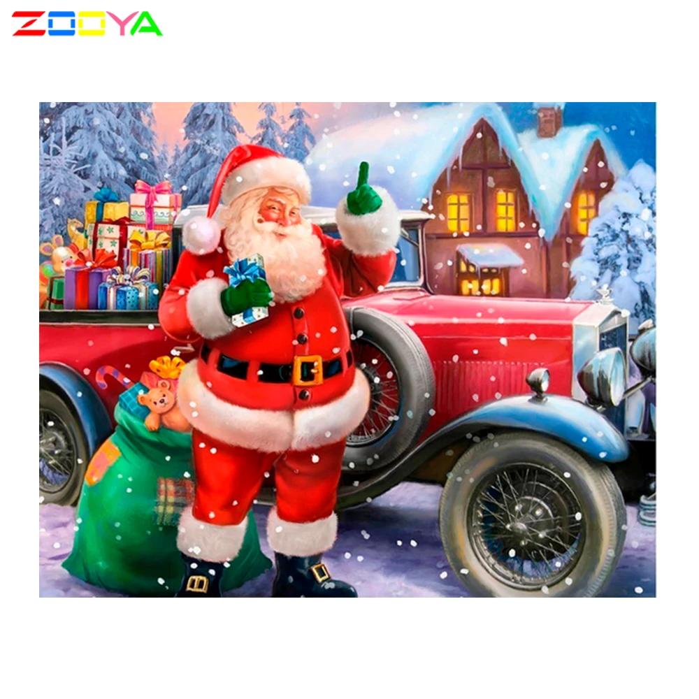 Рождественское украшение для дома 5D алмазная картина полностью квадратная