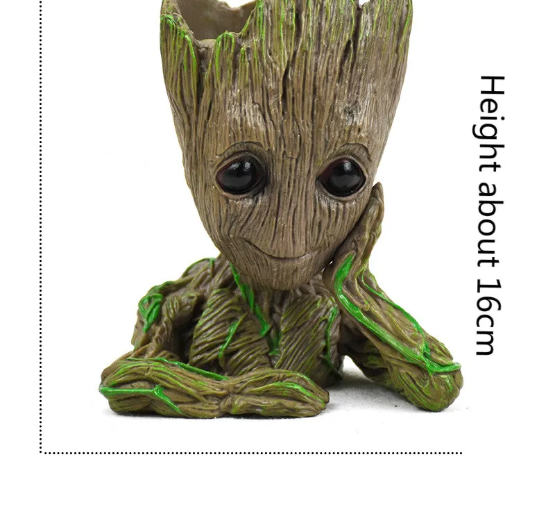 Groot action character Игрушка ручка горшок для растений детский цветочный горшок ПВХ герой модель галактика ремесла Хранитель украшение дома Дерево люди