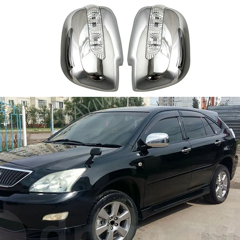

Car ABS Chrome Rearview Mirror Cover with LED Mirror Light for Lexus RX330 RX300 RX350 RX450H 2003-2008