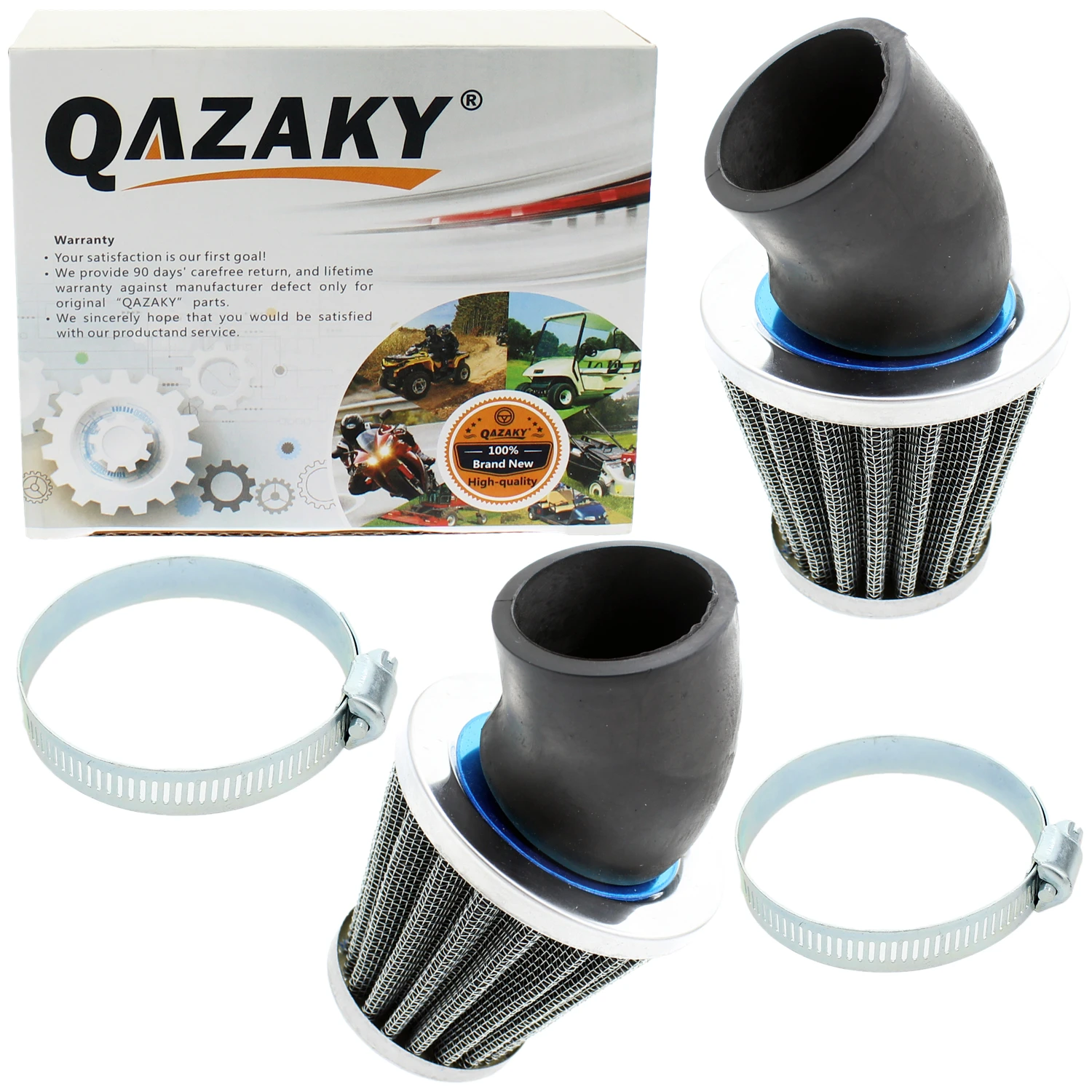 2Pcs 42mm Air Filter 125cc-150cc 200cc 250cc Motorcycle ATV Quad Scooter Go Kart Moped Dirt Pocket Mini Super Bike GY6 PZ24 PZ30 - купить по