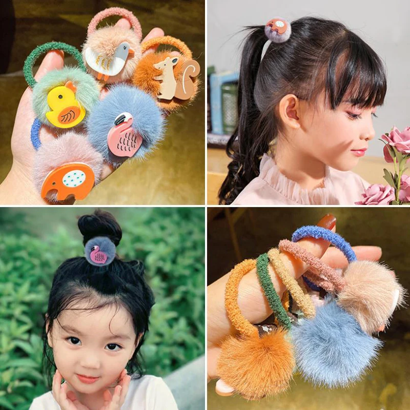 Резинка для волос с милыми мультяшными животными резинка девочек повязка