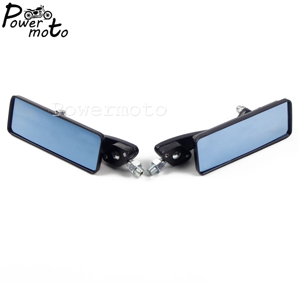 Мотоциклетные пользовательские черные прямоугольные боковые зеркала для Honda Yamaha