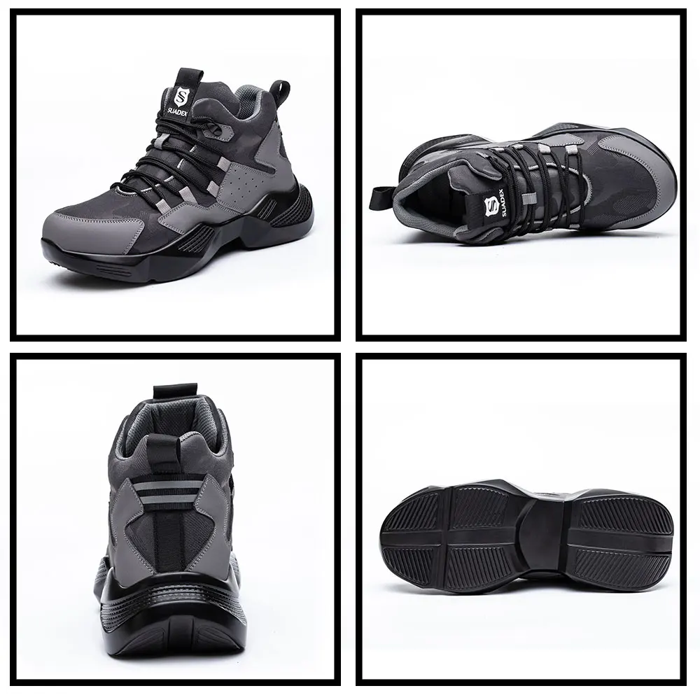 Мужские защитные ботинки со стальным носком до щиколотки | Обувь