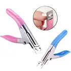 Машинка для стрижки ногтей резак из нержавеющей стали клипер для ногтей акриловый гель накладные ногти Советы клиппер с кромкой резак маникюрные инструменты для ногтей