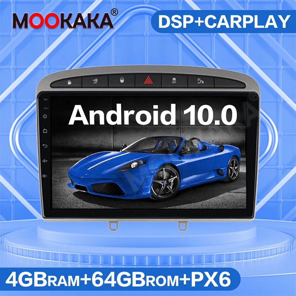 

Built in DSP Android 10.0 64GB Car Multimedia Player For Peugeot 308 308SW 408 2012+ Auto Stereo Radio GPS Navigation Head Unit