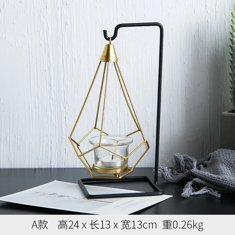 Винтажный железный подсвечник Geometri свадебный для столба геометрическая люстра