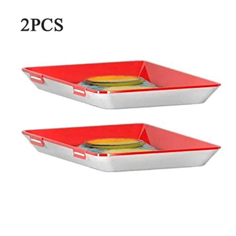 TEENRA Creative Food Preservation Tray Stackable Food Fresh Tray Magic Elastic Fresh Tray Reusable Food Storage Container - Цвет: 2PCS