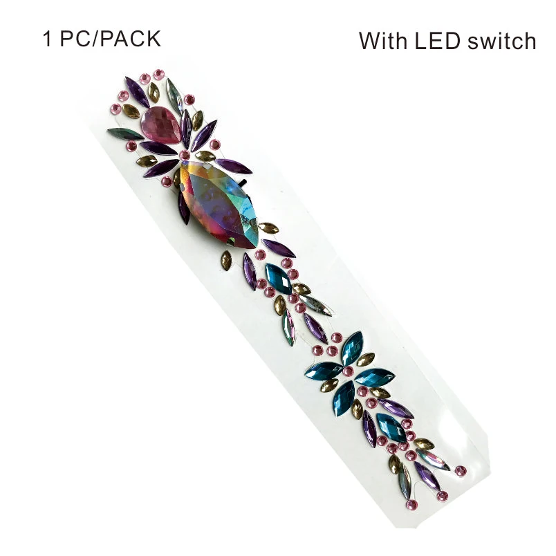 LEH03 1 PC LED Hair Tattoo Sticker best Hair Accessories for festival Makeup Sticker