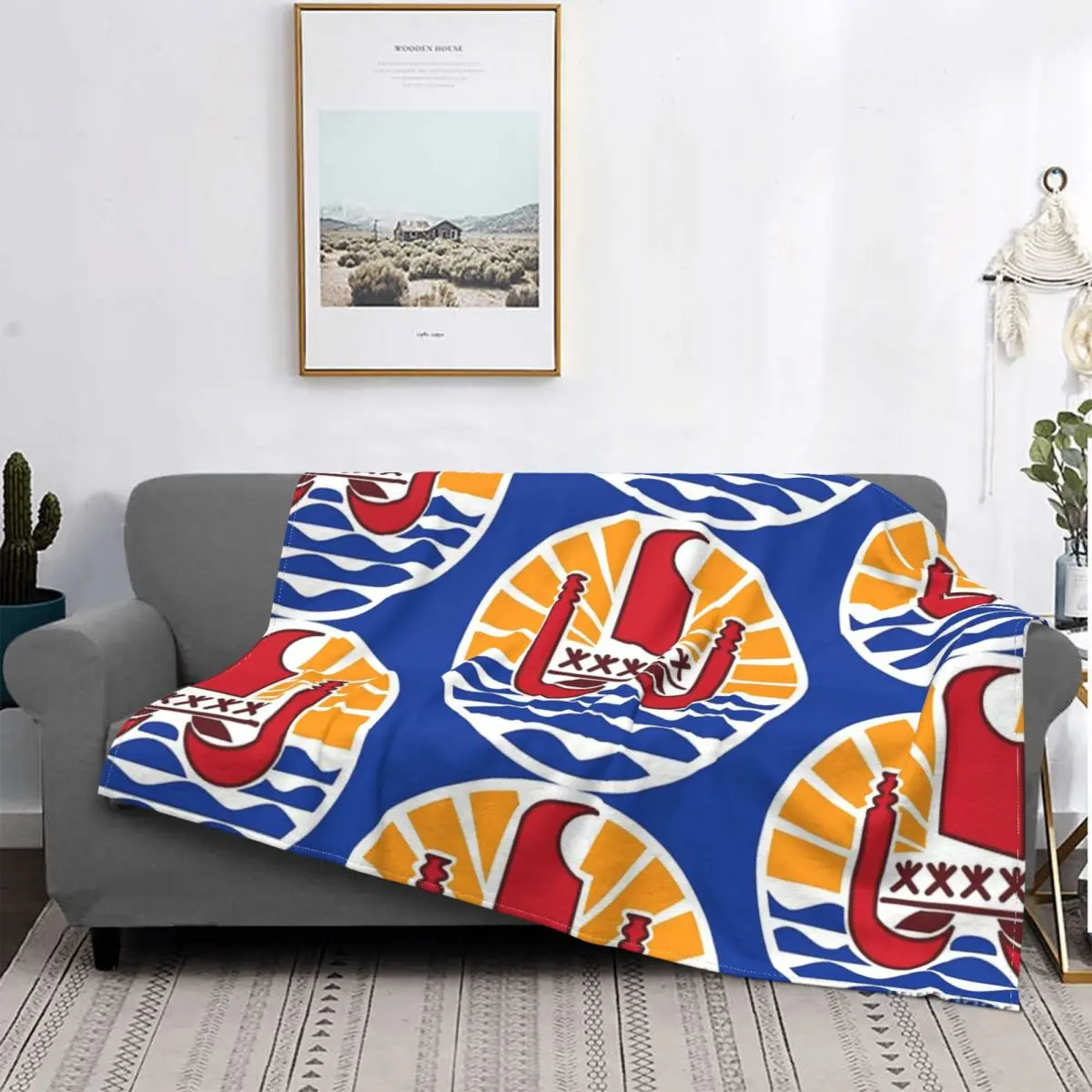 

Bandera de Polinesia Francesa, pegatinas, manta, colcha, cama a cuadros, manta de verano, colcha, 220x240