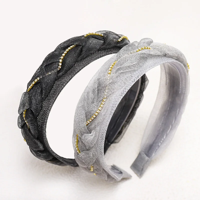 Корейская плетеная резинка для волос Бутик женские аксессуары органза сетка