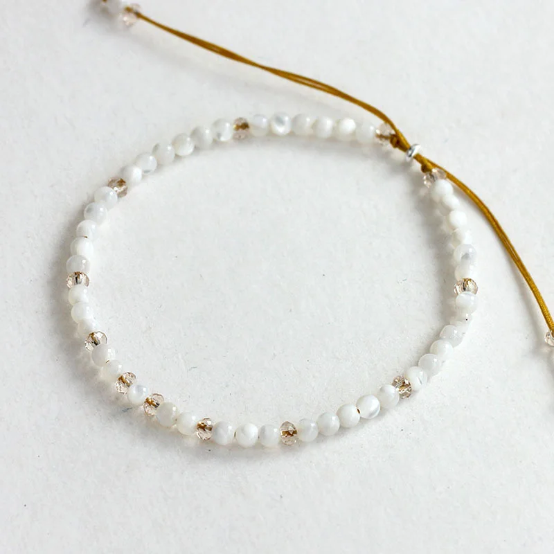 Браслеты ручной работы 3 мм из натурального хрусталя тонкие браслеты серебра 925