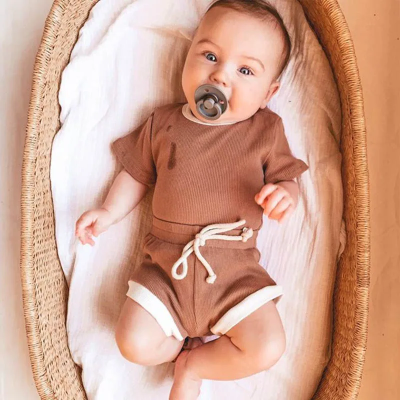 Для новорожденных и малышей для маленьких девочек мальчиков летняя футболка с