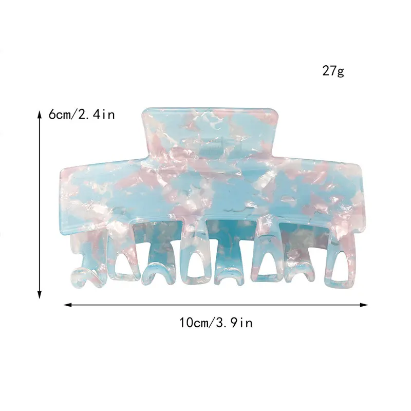 

INS Fashion Striped Leopard Print Hair Claws Crab Clamps Women Geometric Hair Grab Clip Acetate Check Barrettes Hair Accessories