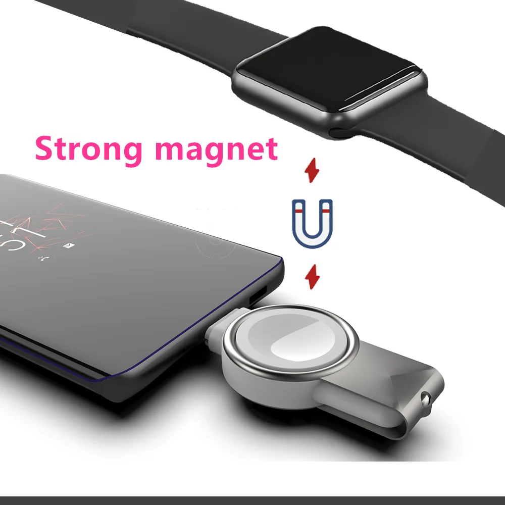 2 in 1 wireless smart watch magnetic charger type c usb interface for apple watch 1234567se fast charging and portability free global shipping