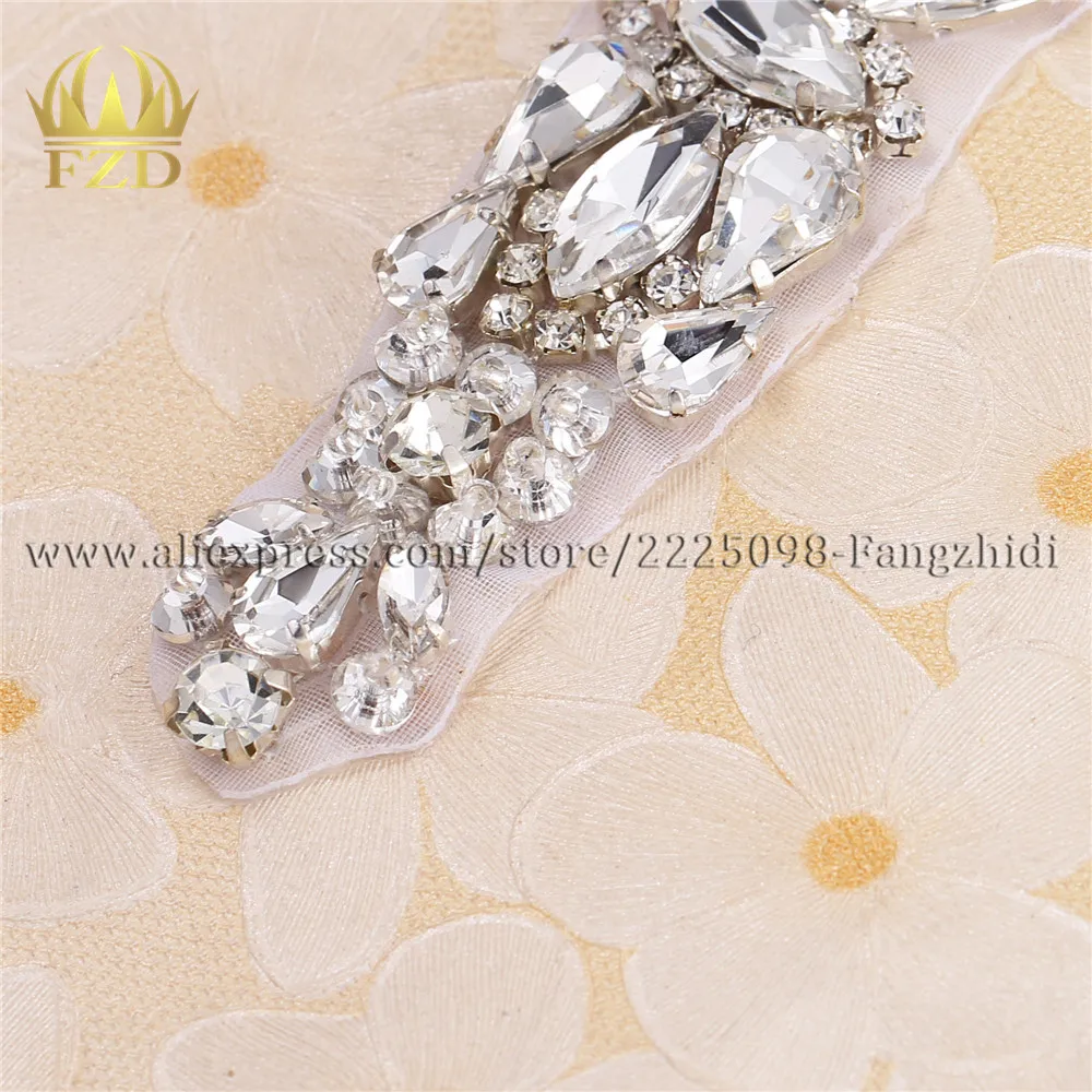 FZD 1 шт. Горячая фиксация утюгом бисером стразы аппликации для Sash Кристалл