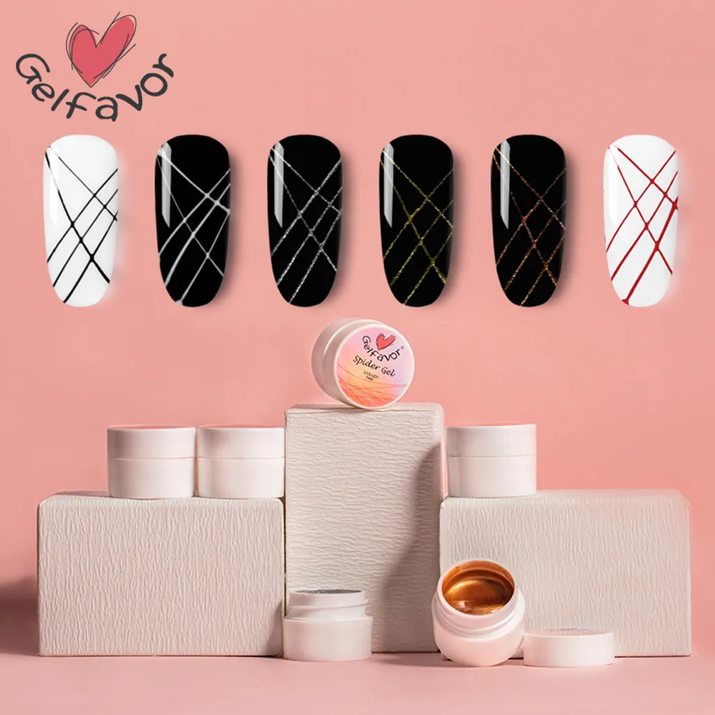 Гель-лак для ногтей сделай сам гель с металлическим дизайном линия рисования