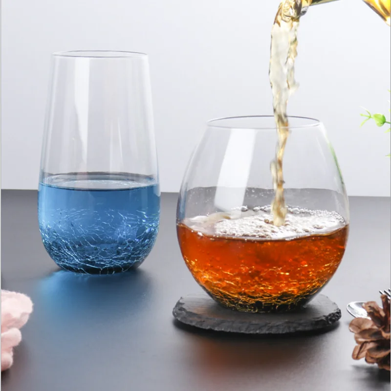 Прозрачный креативный высококачественный бокал для напитков с эффектом омбре