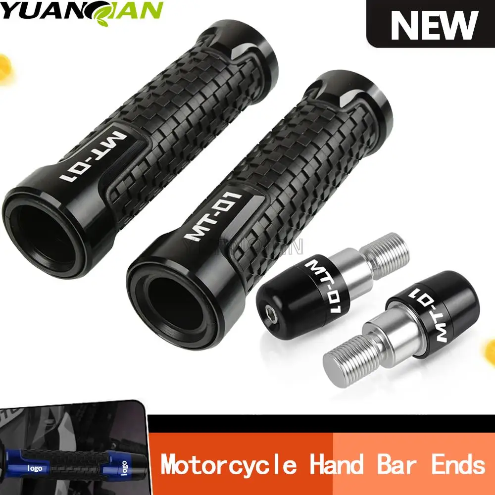 

7/8" 22mm Motorcycle Handlebar Grips Handle Bar Cap End Plug For YAMAHA MT-01 MT01 MT 01 mt01 2004-2019 2005 2006 2007 2008 2009