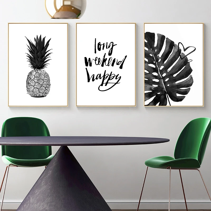 Картина на холсте с изображением ананасов растений Листьев пейзажа плакаты