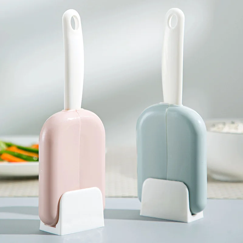 

Stand-Up Rice Spoon Holder Set Automatic Opening Closing Dust Cover Storage Rack Household Non-Stick Rice Kitchen Utensils