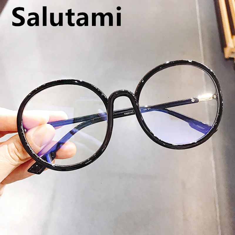 Прозрачная оправа Круглый анти синий светильник прозрачная для очков женщин 2020