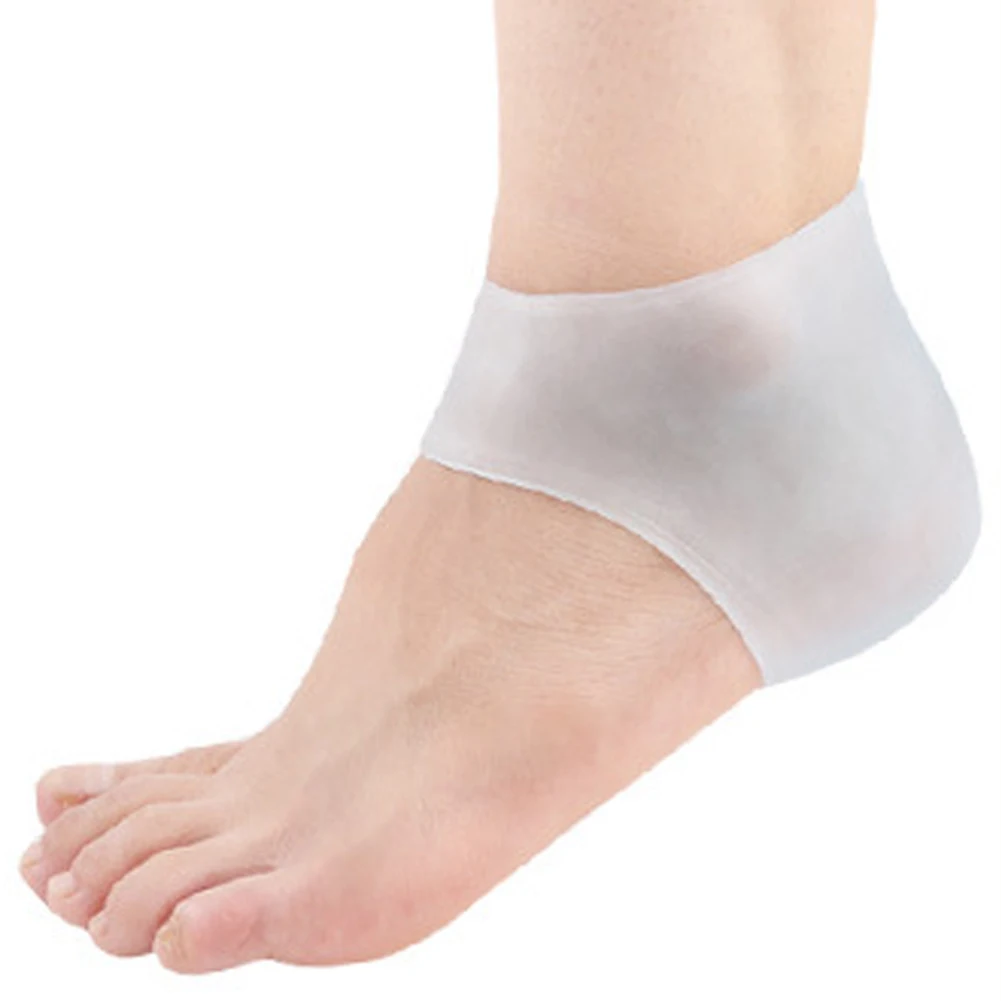 

New Soft Transparent Silicone Moisturizing Gel Heel Sock Cracked Foot Skin Gel Care Support Protector Socks Peds